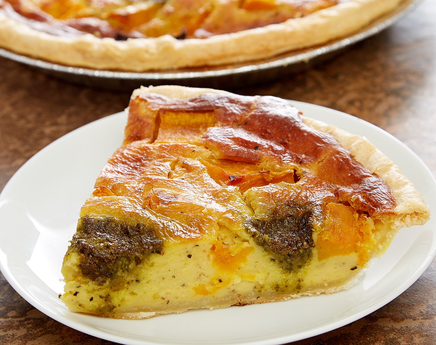 Pika's Farm Table Hudson Valley Roasted Pumpkin and Pesto Quiche, Frozen