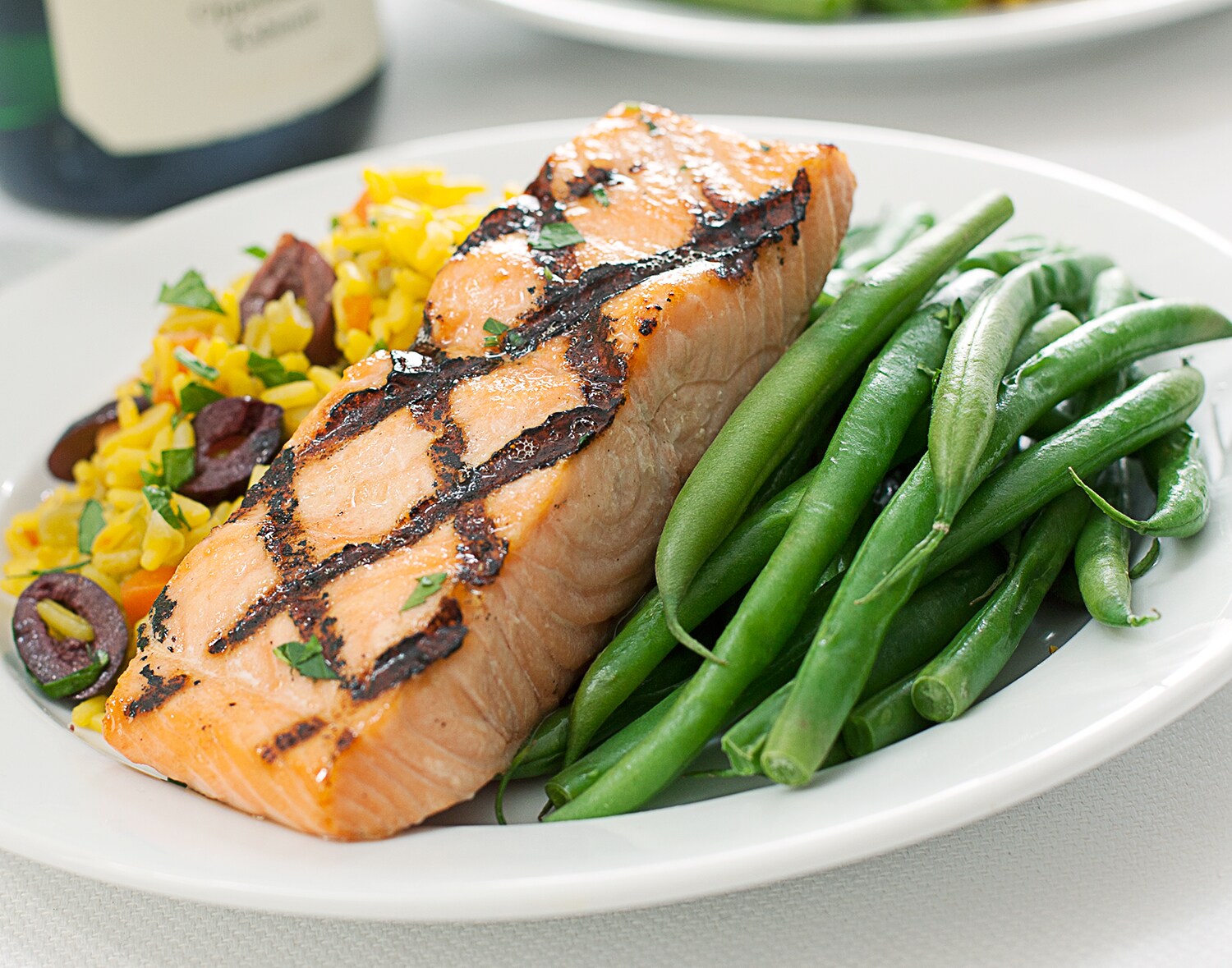 Order FreshDirect Sustainable Salmon w/ Olives and Saffron Rice Fast
