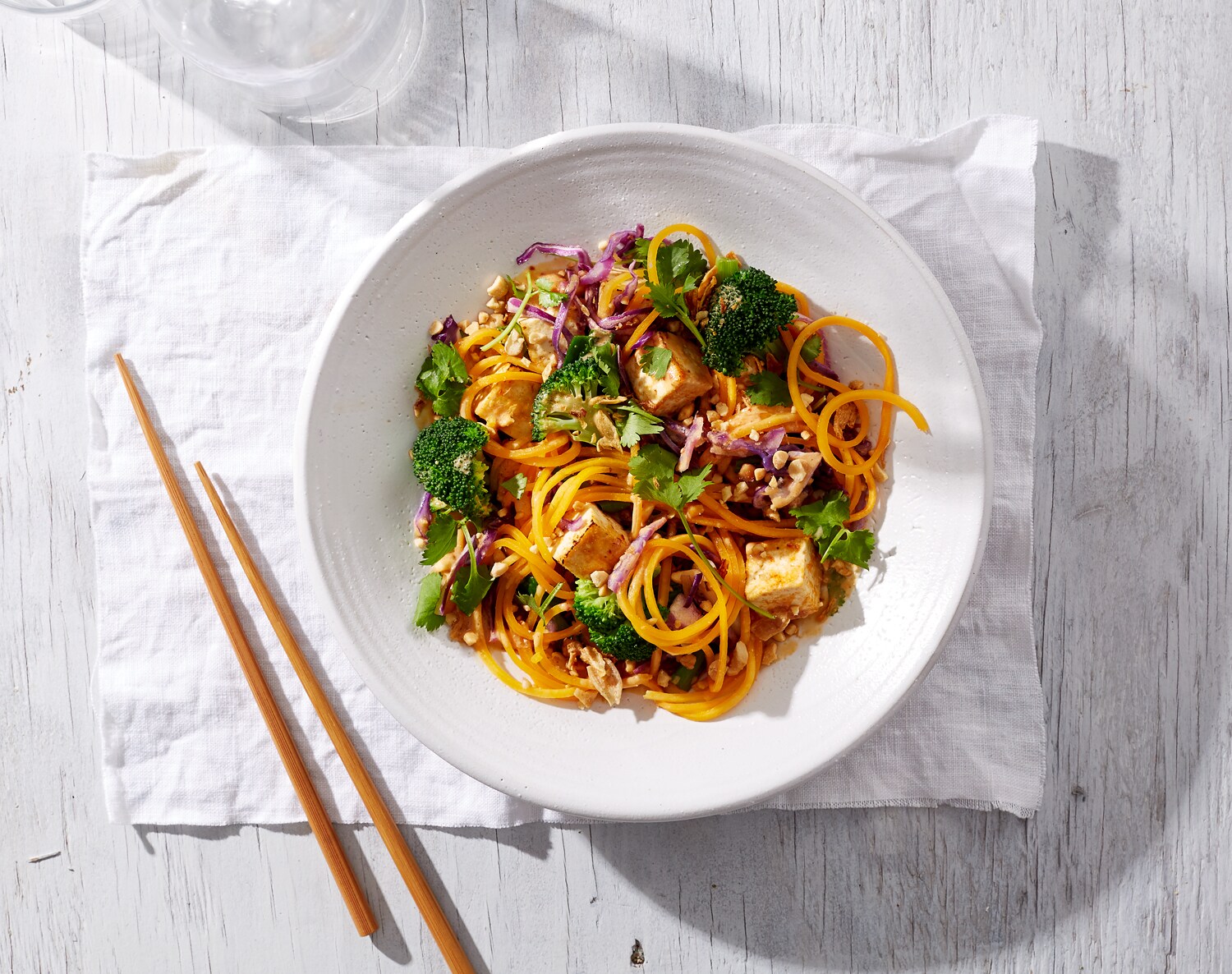 FreshDirect Spicy Peanut Tofu with Butternut Squash Noodles, Single Serving Meal