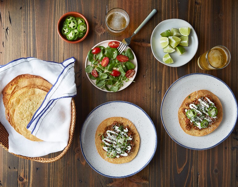 Vegetarian Tostada with Quinoa, Lentils & Hot Honey Salad Meal Kit