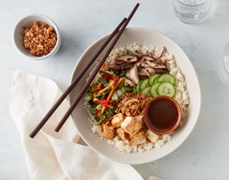 FreshDirect Crispy Cauliflower Rice Bowl with Roasted Tofu