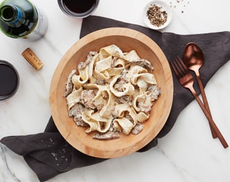 FreshDirect Pappardelle in a Mushroom Herb Cream Sauce, Single Serving Meal