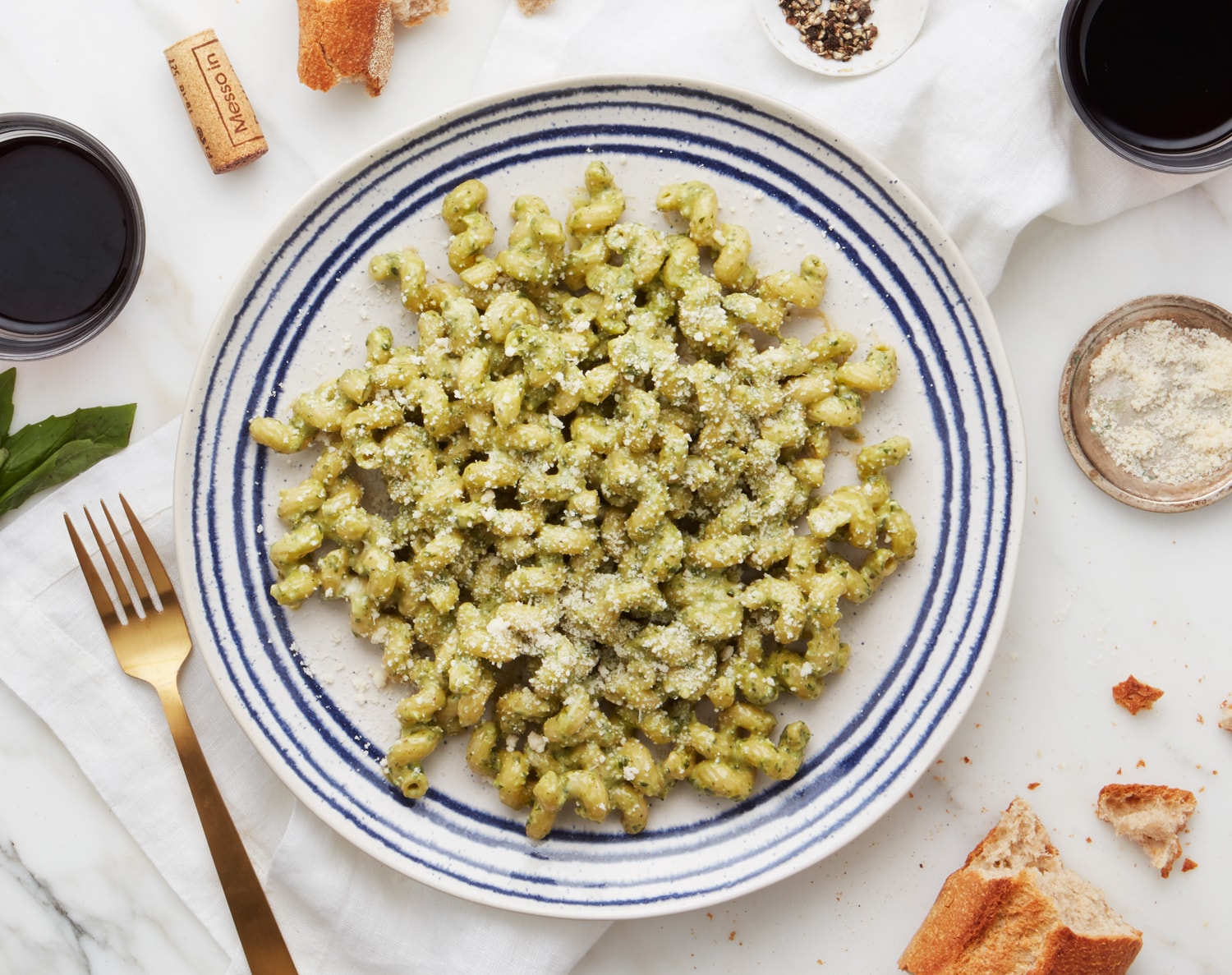 FreshDirect Cavatappi with Pesto Cream, Single Serving Meal