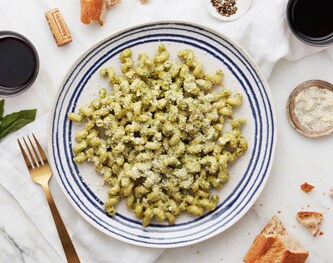 FreshDirect Cavatappi with Pesto Cream, Single Serving Meal