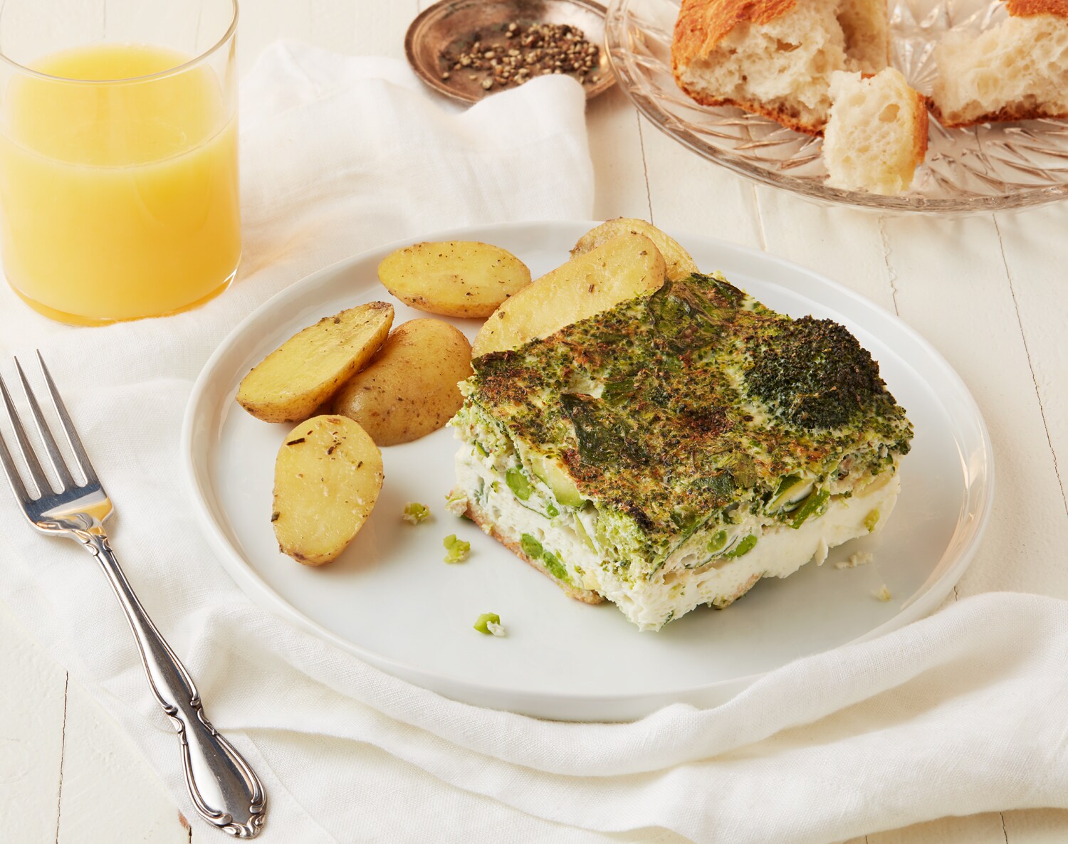 FreshDirect Green Veggie Egg White Frittata with Fingerling Potatoes, Single Serving Meal