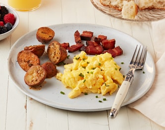 FreshDirect Scrambled Eggs with Bacon Lardons & Potatoes, Single Serving Meal