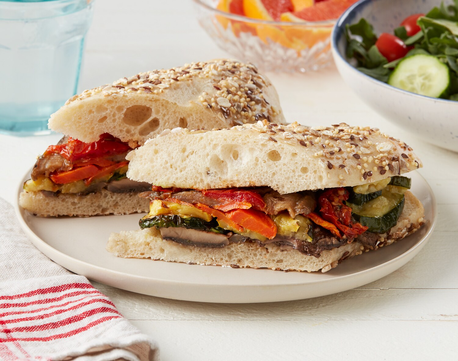 FreshDirect Grilled Vegetable on Seeded Oat Baguette