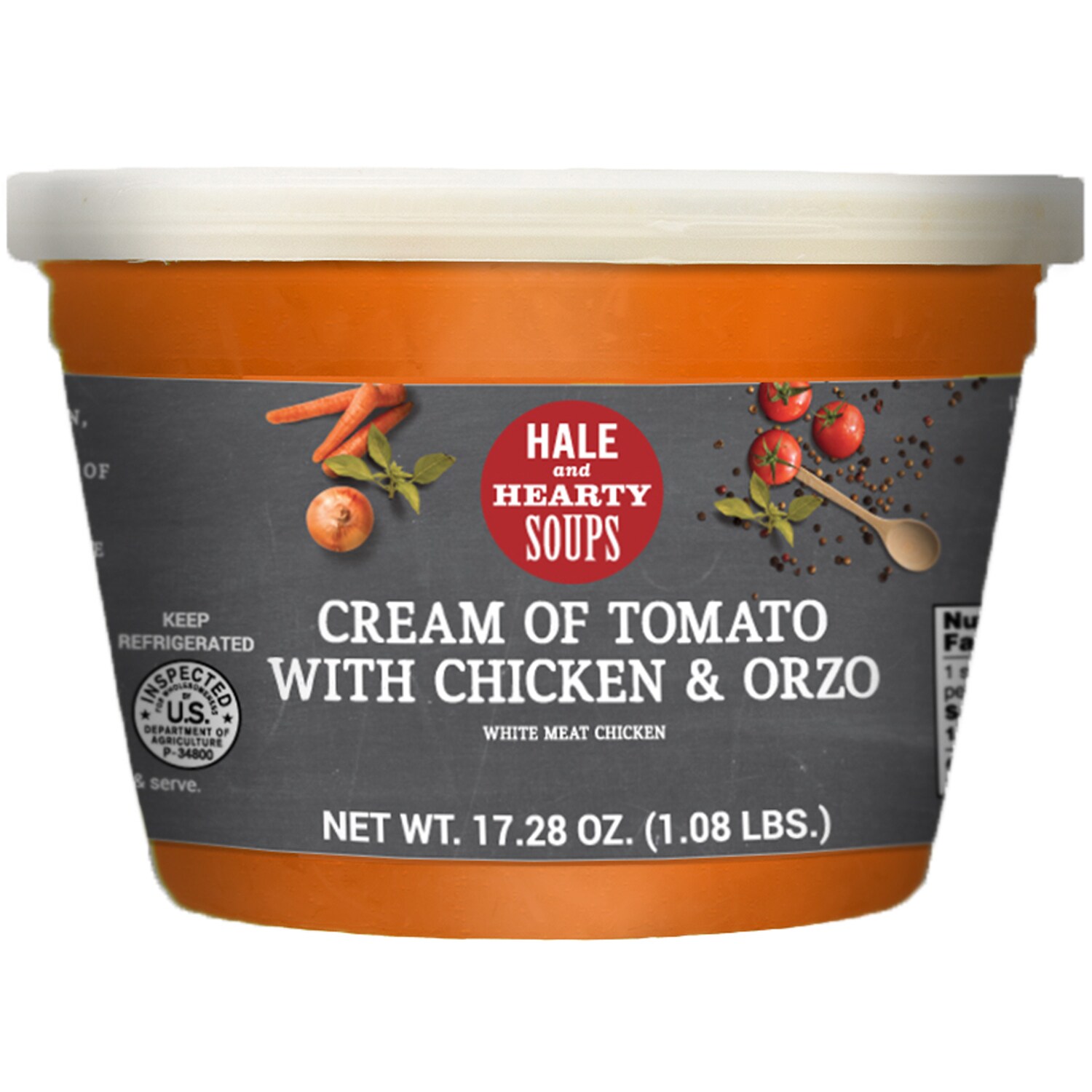 Hale and Hearty Soups Cream of Tomato with Chicken and Orzo