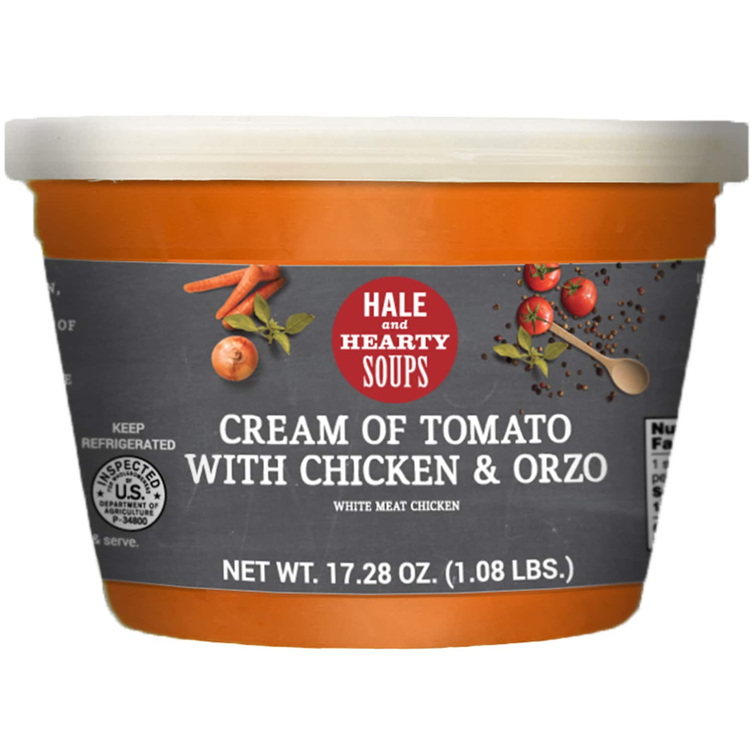 Hale and Hearty Soups Cream of Tomato with Chicken and Orzo