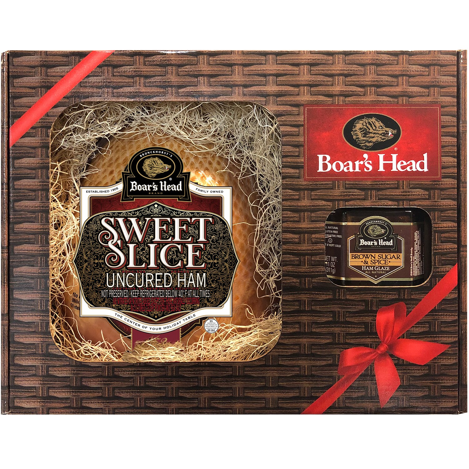 Boar's Head Sweet Slice Uncured Ham and Brown Sugar Glaze Holiday Box