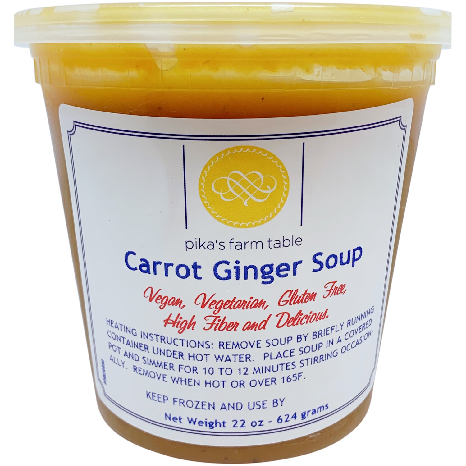 Pika's Farm Table Soup, Carrot Ginger, Frozen