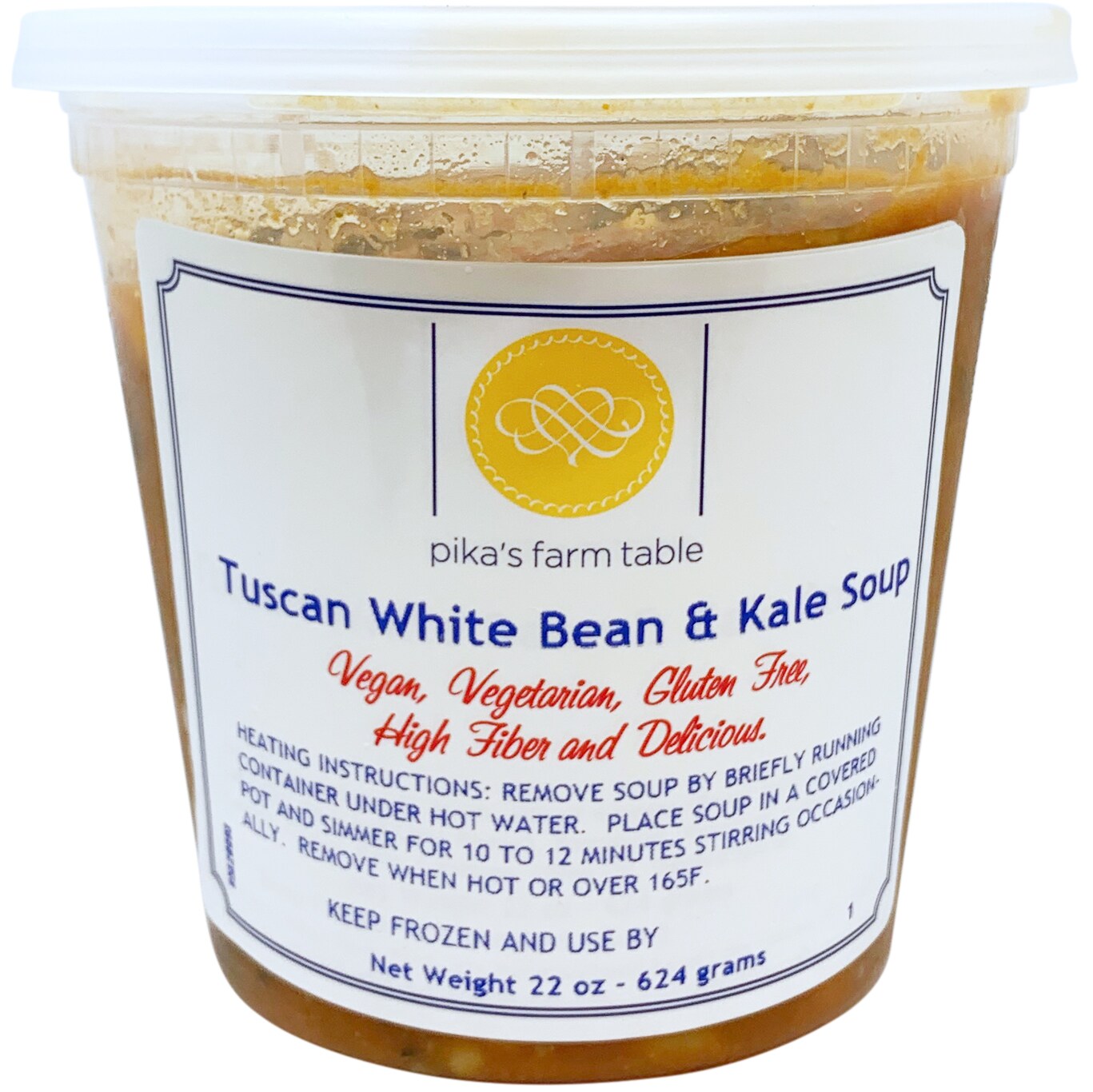 Pika's Farm Table Soup, Tuscan White Bean & Kale, Frozen