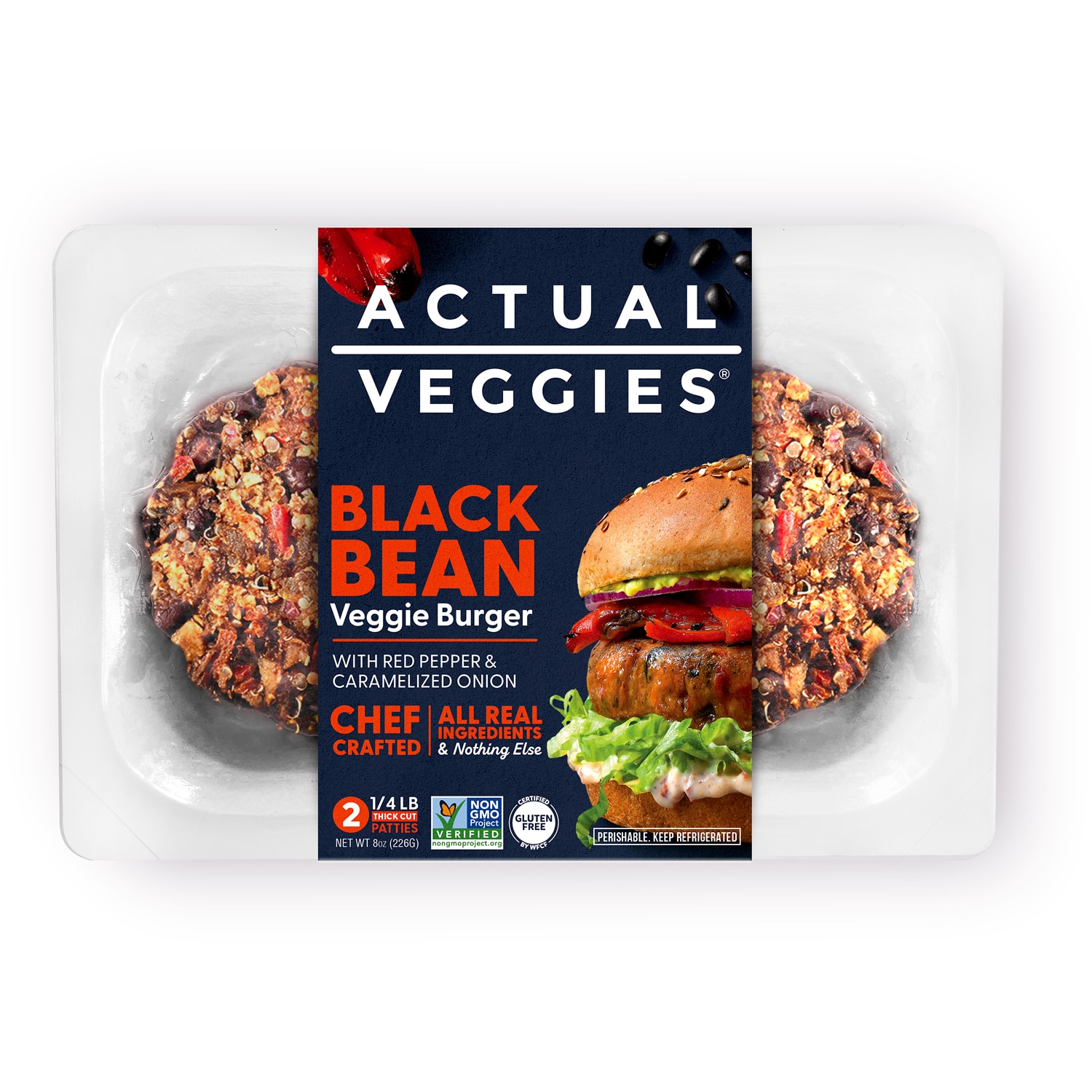 Actual Veggies The Actual Black Burger, Frozen