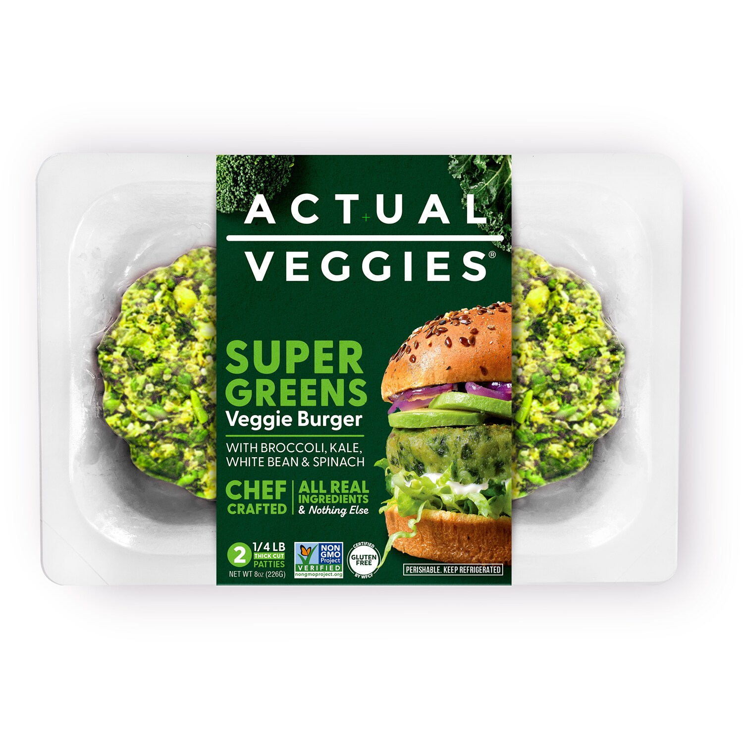 Actual Veggies The Actual Green Burger, Frozen
