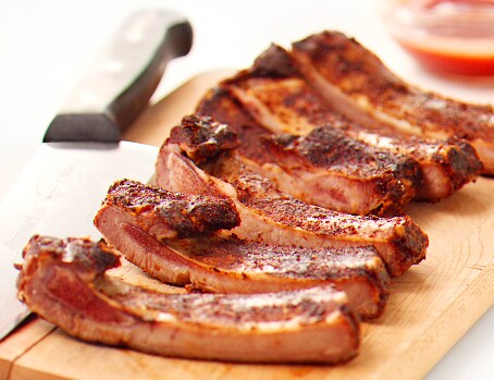 FreshDirect Frozen Kansas City Barbecued Pork Ribs, Fully Cooked Rack
