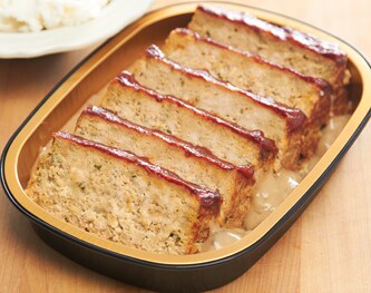 FreshDirect Turkey Meatloaf with Mushroom Gravy