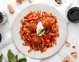 FreshDirect Penne and Meatballs, Single Serving Meal