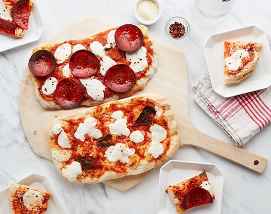 FreshDirect Margherita Pizza with Pepperoni, Fresh Mozz. and Tomato Sauce Meal Kit
