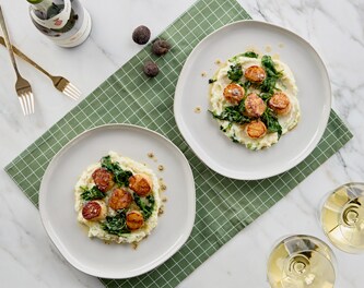 FreshDirect Truffle Scallops with Cauliflower Puree Meal Kit