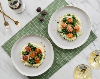 FreshDirect Truffle Scallops with Cauliflower Puree Meal Kit
