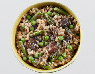 FreshDirect Farro Risotto with Asparagus, Pea and Mushroom
