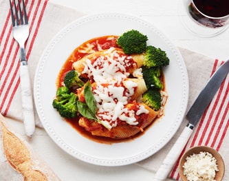 FreshDirect Cheese-Stuffed Shells with Broccoli, Single Serving Meal