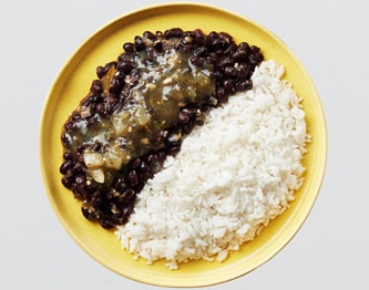FreshDirect Black Beans and Rice with Salsa Verde