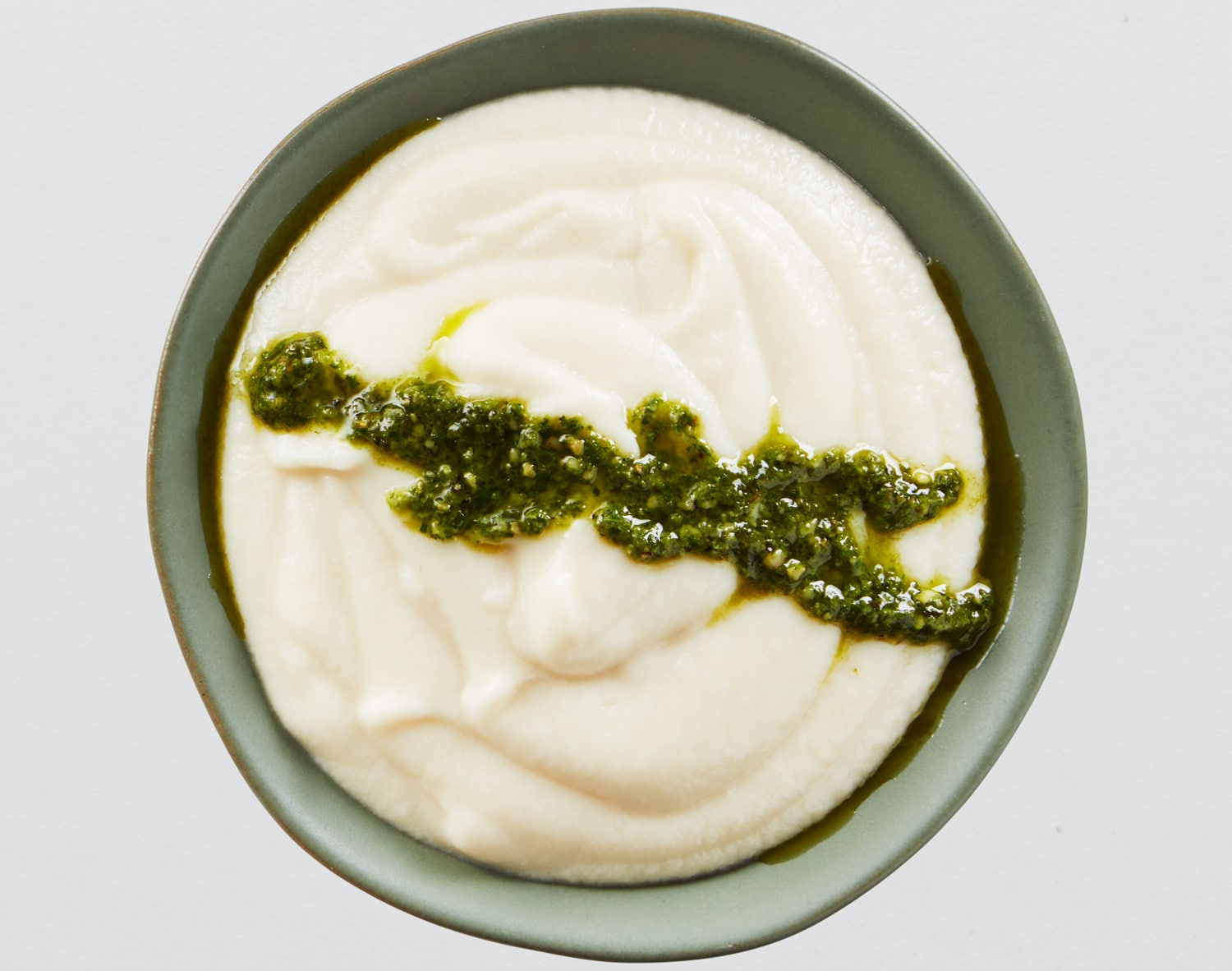 FreshDirect Cauliflower Puree with Kale Pesto