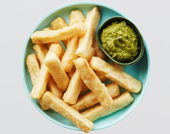 FreshDirect Yuca Fries with Avocado-Mojo Sauce