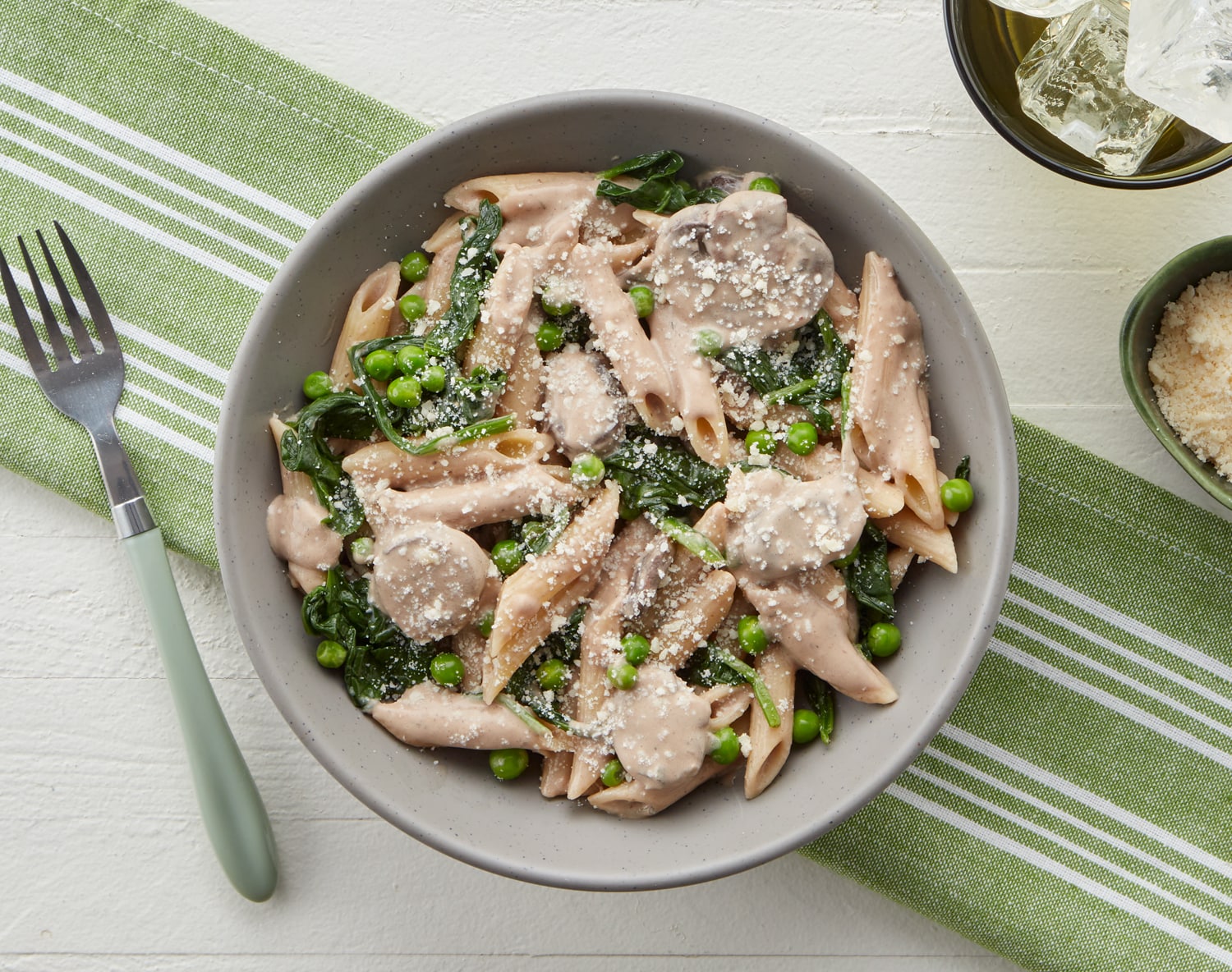 FreshDirect Mushroom Marsala w/ Penne, Spinach and Peas
