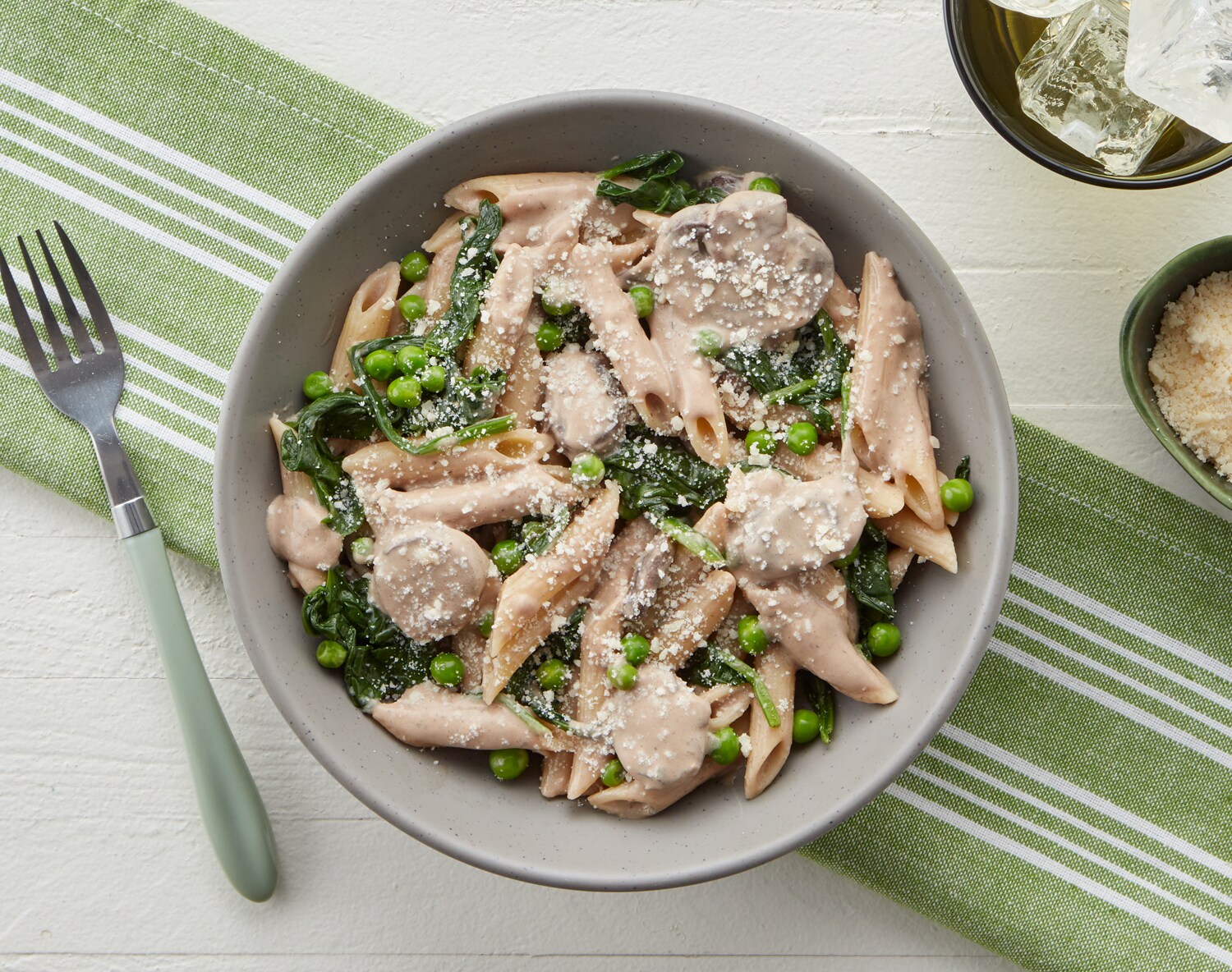 FreshDirect Mushroom Marsala w/ Penne, Spinach and Peas