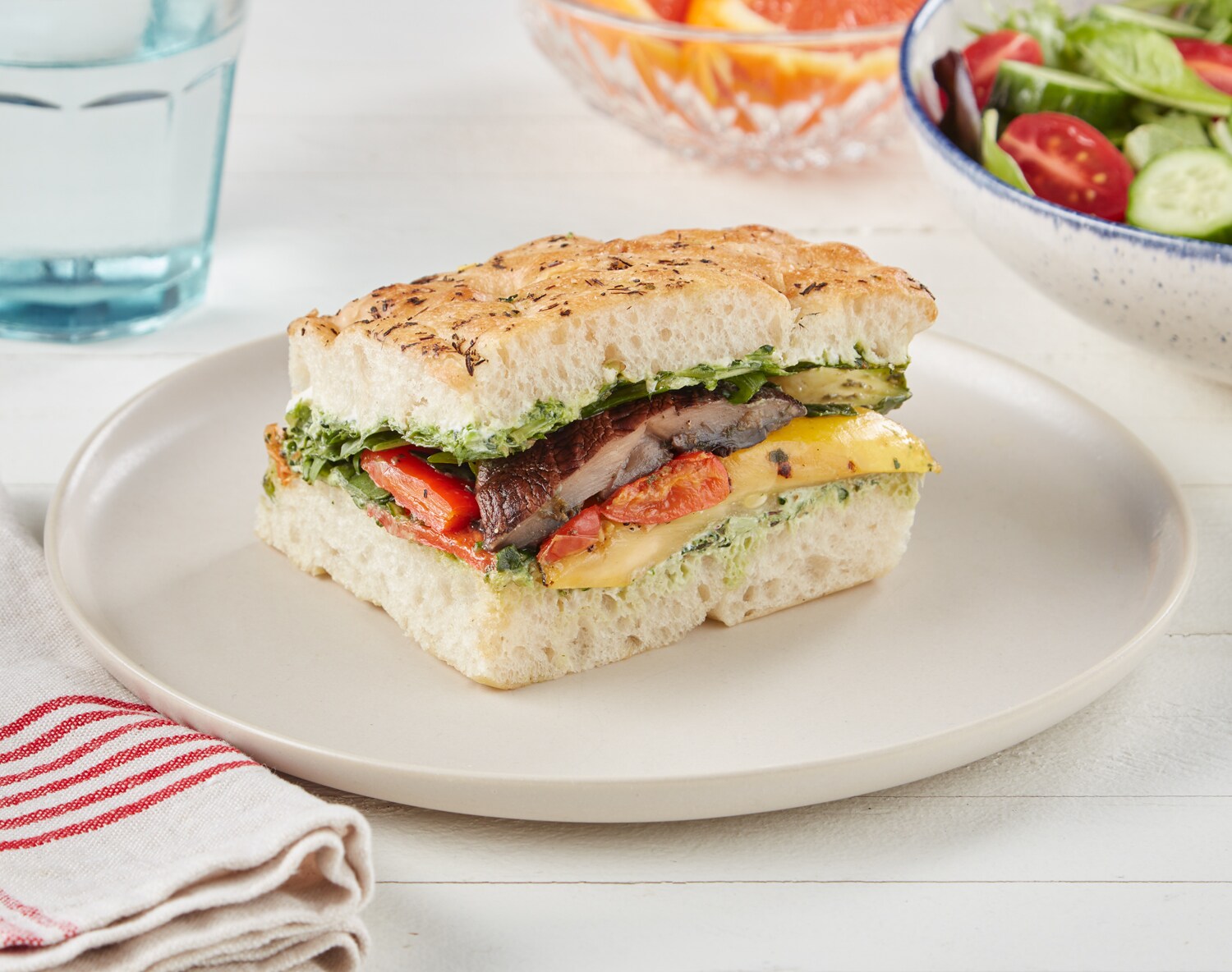 FreshDirect Grilled Vegetables & Ricotta on Focaccia