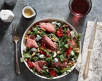 FreshDirect Arugula Salad with Grass-Fed Beef & Gorgonzola