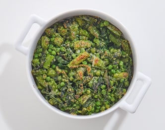 FreshDirect Asparagus with Kale Almond Pesto
