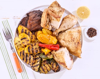 FreshDirect Garlic & Herb Roasted Chicken with Grilled Vegetables