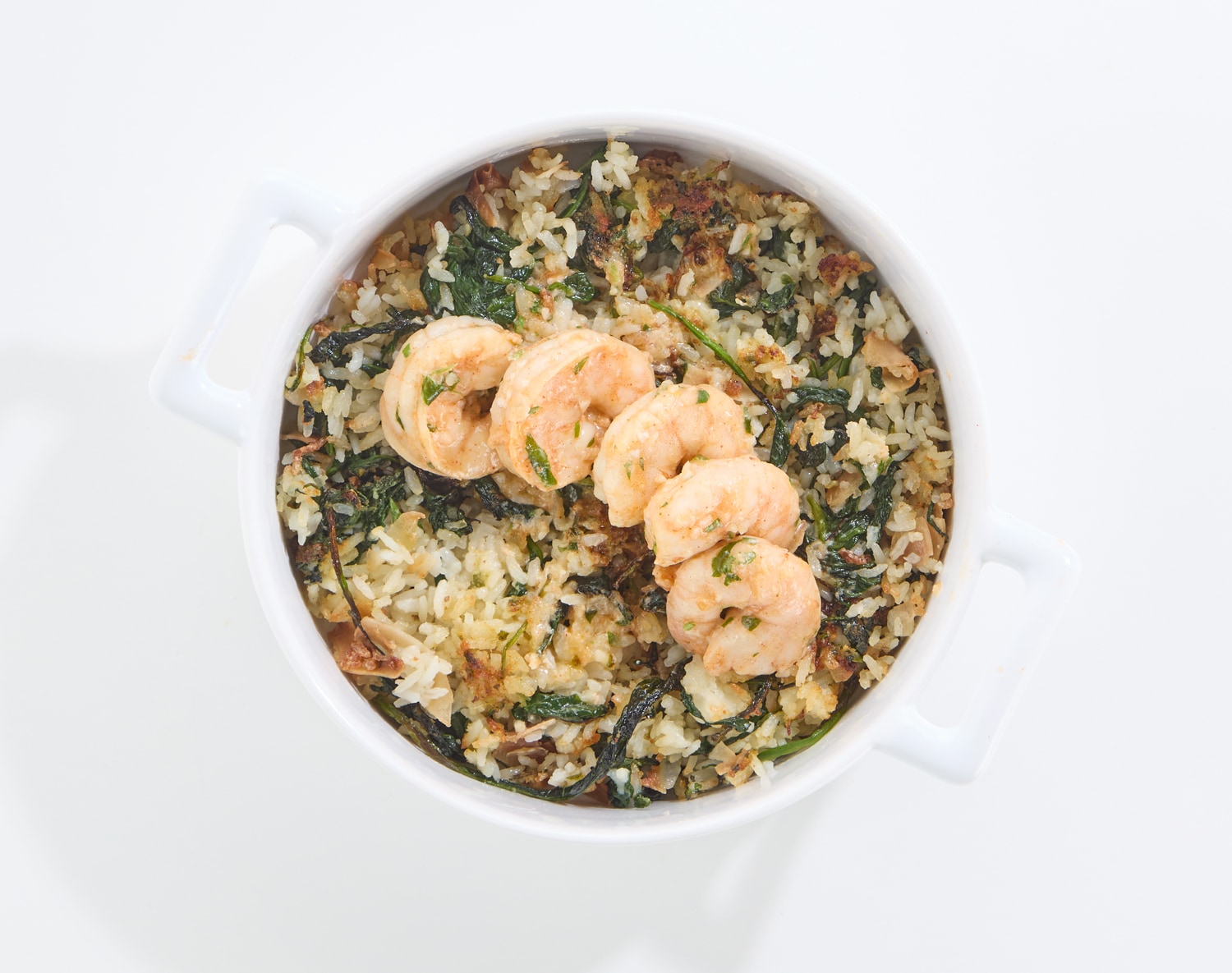 FreshDirect Hawaiian Style Garlic Butter Shrimp with Spinach-Coconut Rice, image 1 of 2 slides