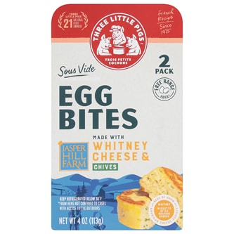 Three Little Pigs Sous-Vide Egg Bites, Whitney Cheese & Chives