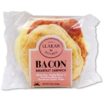 Clara's Kitchen Breakfast Sandwich, Egg and Bacon, Frozen