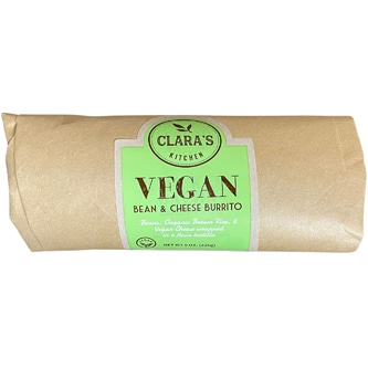 Clara's Kitchen Vegan Burrito, Bean & Cheese, Frozen