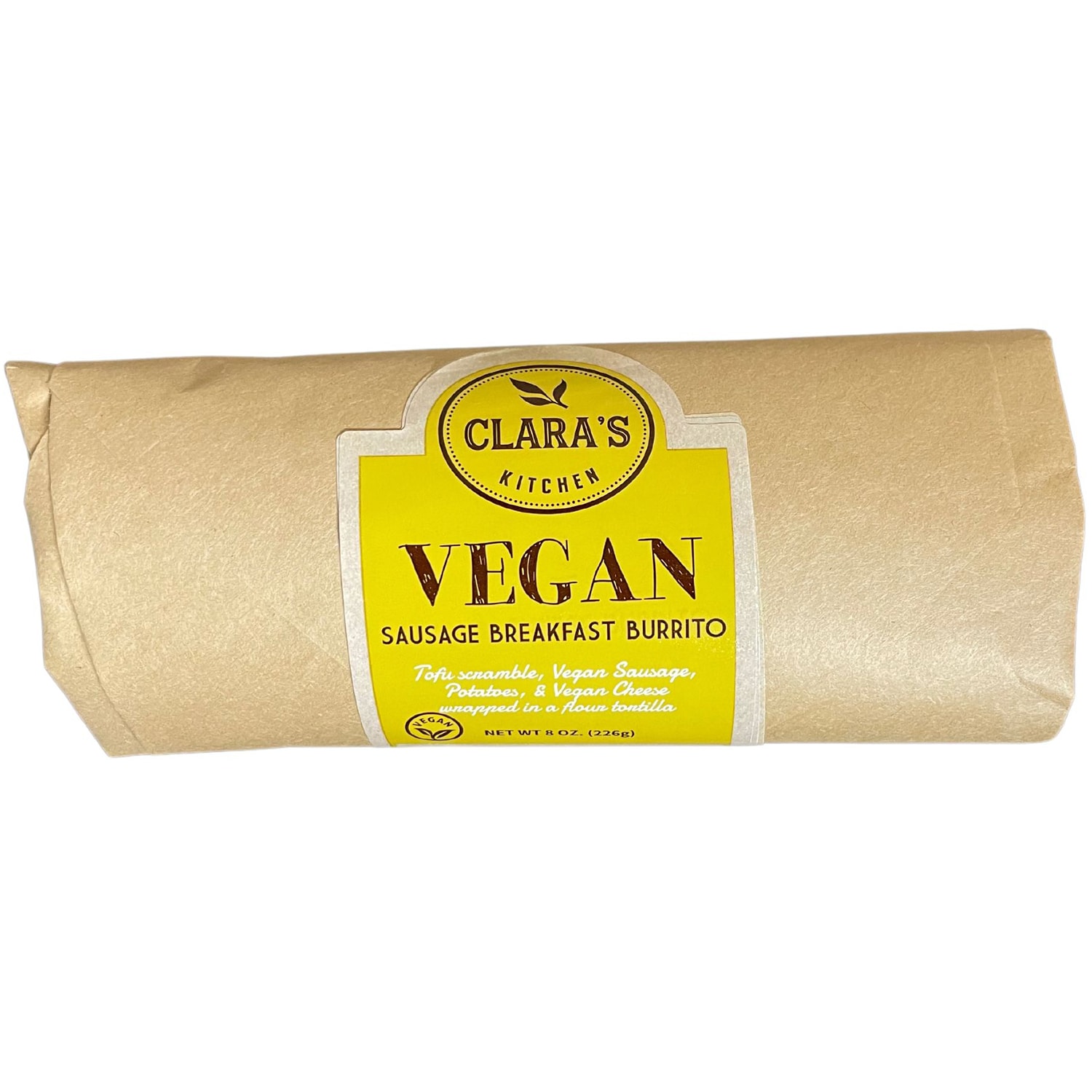 Clara's Kitchen Vegan Burrito, Sausage, Frozen
