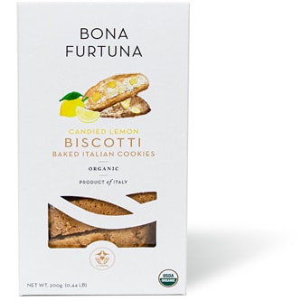 Bona Furtuna Organic Biscotti Candied Lemon