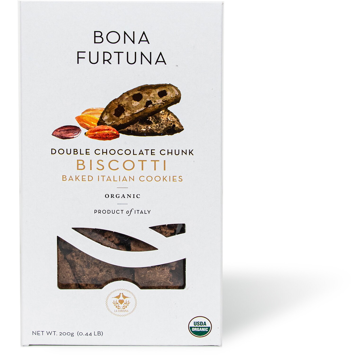 Bona Furtuna Organic Biscotti Double Chocolate