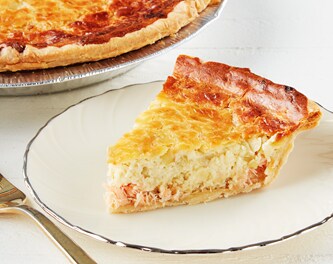 Smokey Salmon Leek Quiche, Frozen