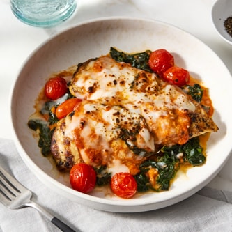 FreshDirect Grilled Chicken Parmesan with Vodka Sauce