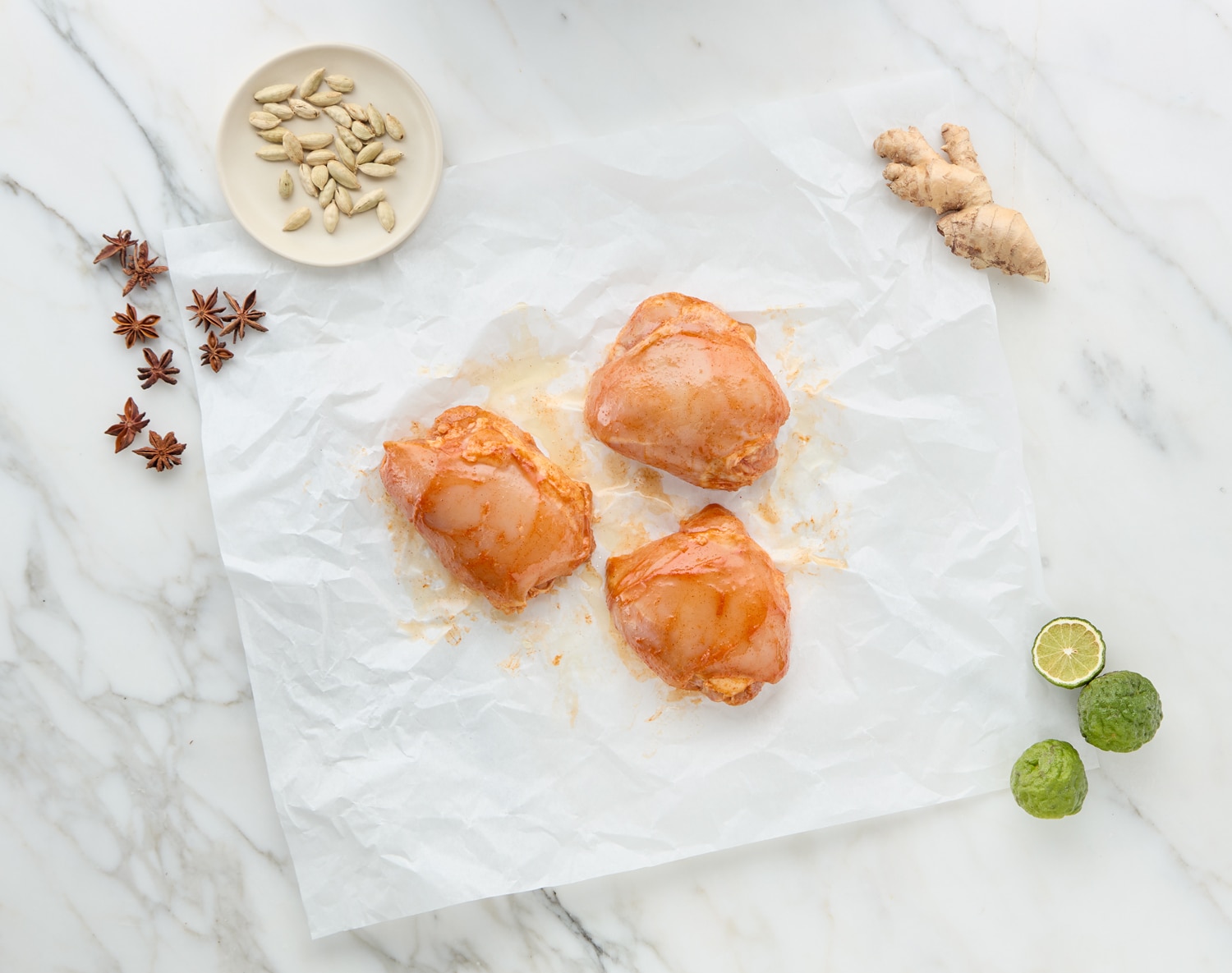 FreshDirect Tikka-Marinated Chicken Thighs, Uncooked