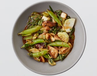 FreshDirect Asian Veggies with Ginger-Garlic Sauce