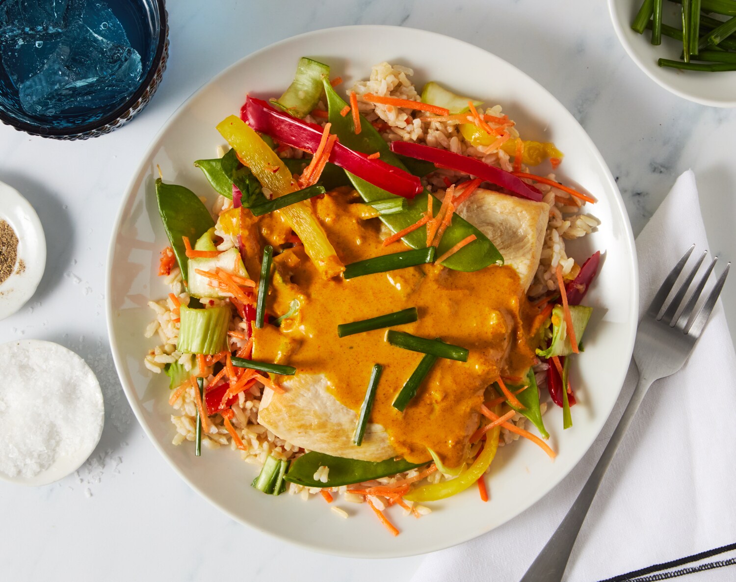 FreshDirect Massaman Chicken Curry with Rice & Vegetables, Single Serving Meal, image 2 of 2 slides