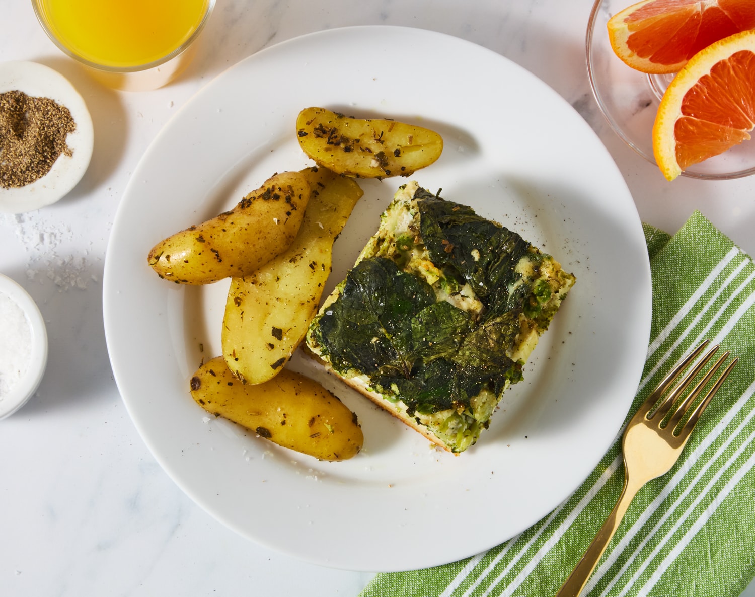 FreshDirect Green Veggie Egg White Frittata with Fingerling Potatoes, Single Serving Meal, image 2 of 2 slides