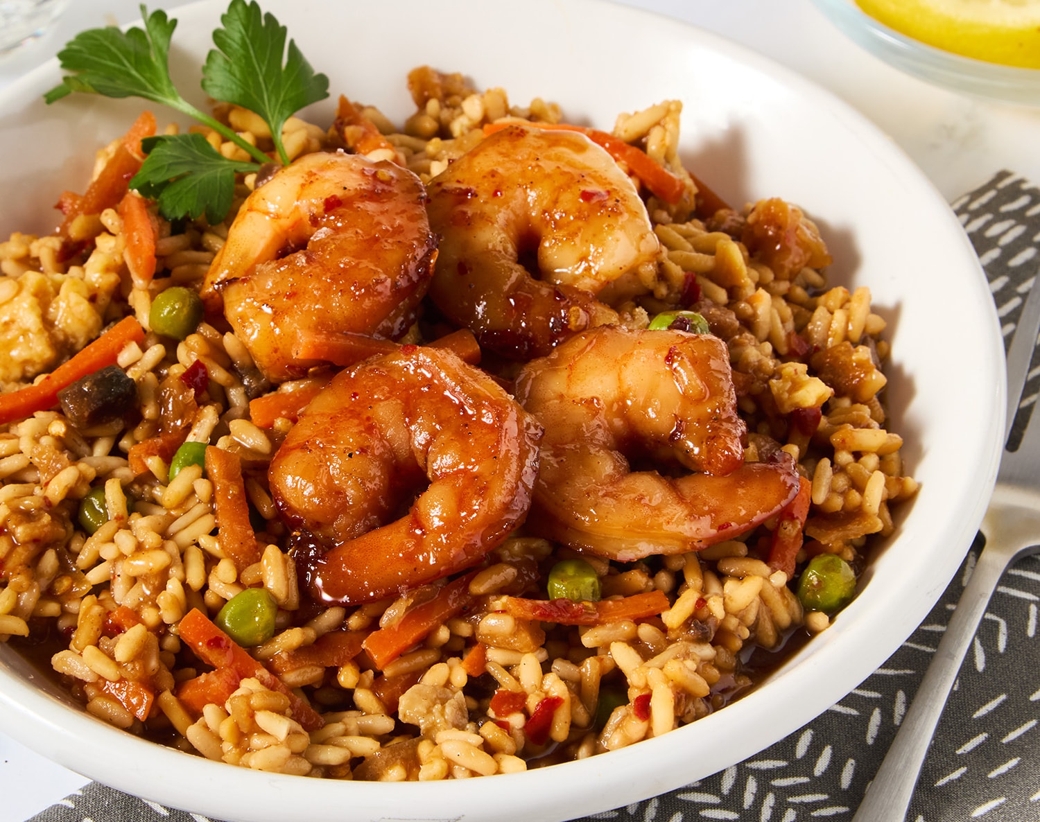 FreshDirect Spicy Kung Pao Shrimp Fried Rice, Single Serving Meal, image 1 of 2 slides