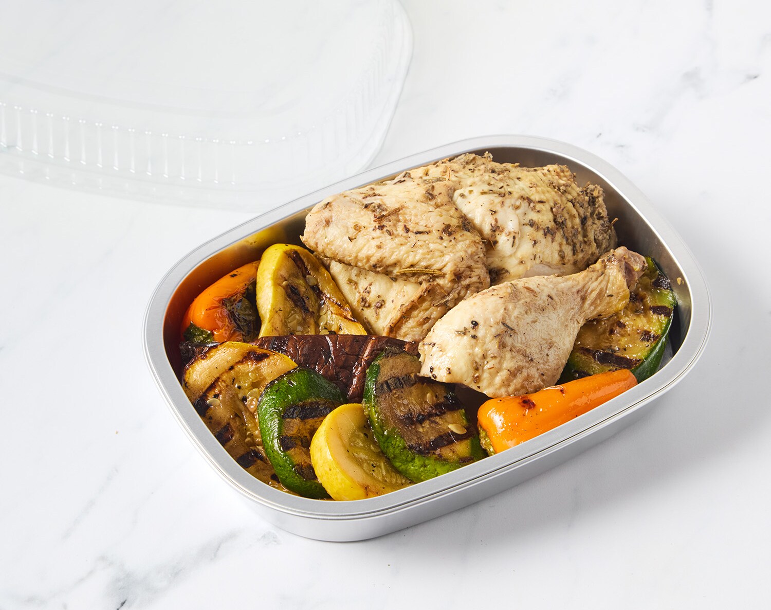 FreshDirect Garlic & Herb Roasted Chicken with Grilled Vegetables, image 2 of 2 slides